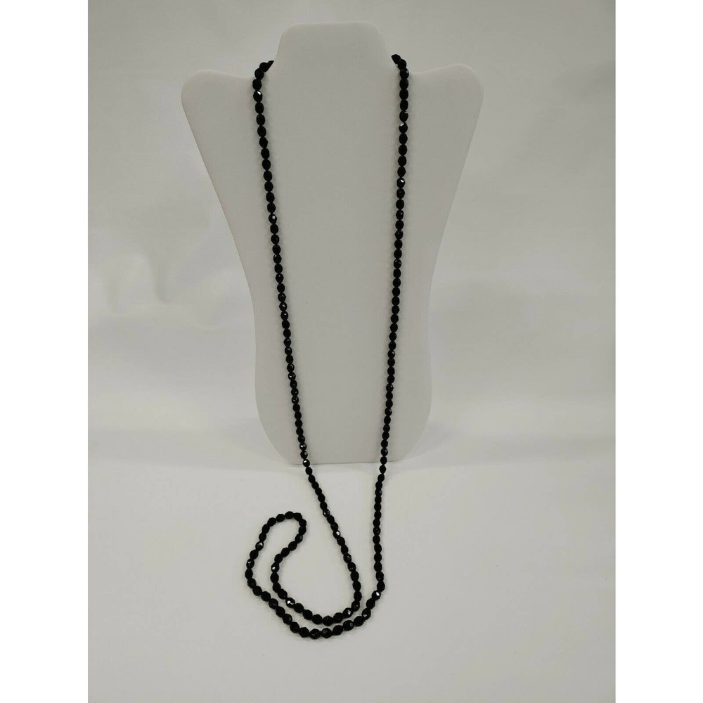 Elegant Black Beaded Necklace